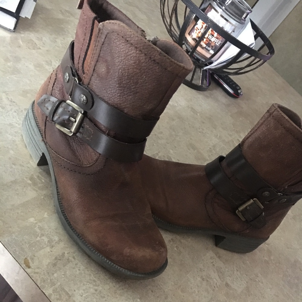 Distressed boots